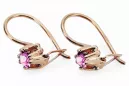 Original Vintage 14K Rose Gold Amethyst Earrings Vintage vec053r